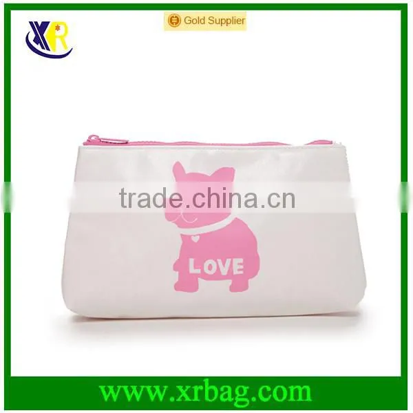 Promotional cotton French dog Cosmetic Pouch