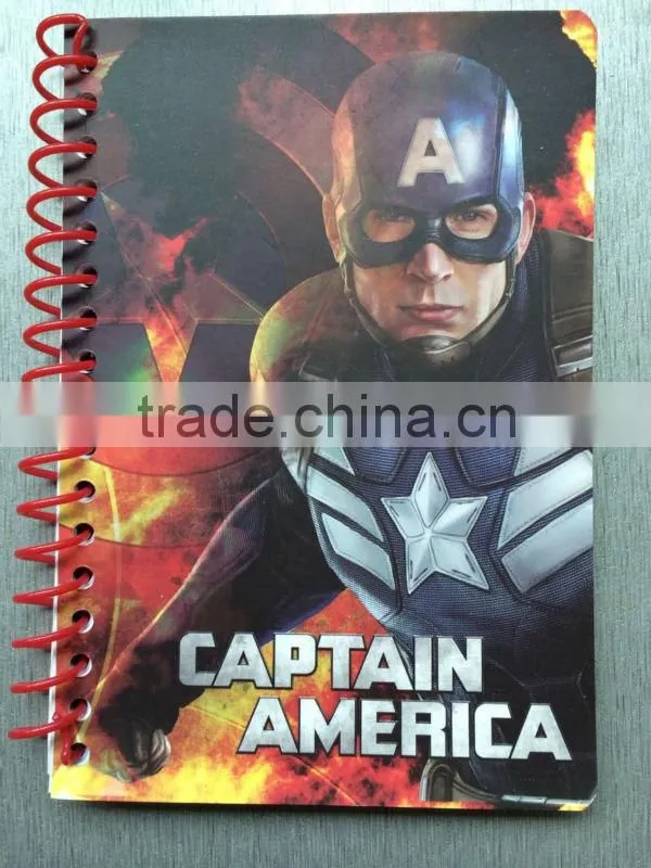 Spiral notebook with colored paper