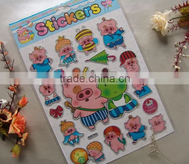 3d diamond puffy sticker,interesting puffy sticker , promotional gift puffy sticker for kids
