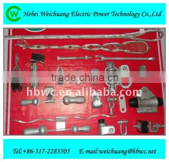 high strength overhead line fitting pole line hardware for adss cable fitting