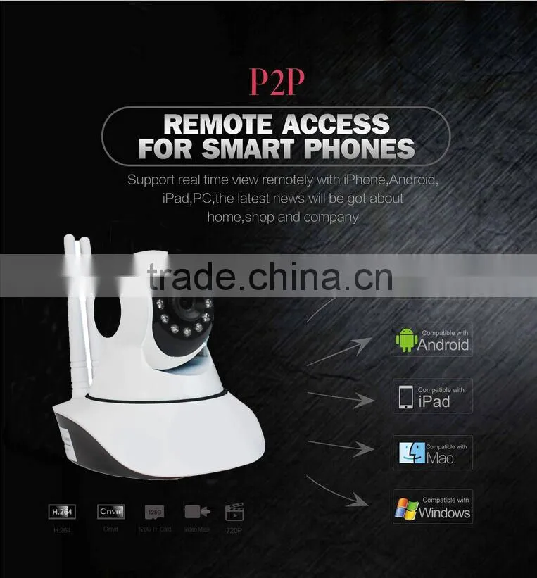 Newest Hot !!! Supporting Mobile Remote Monitoring Two-Way Voice Intercom WIFI IP Camera