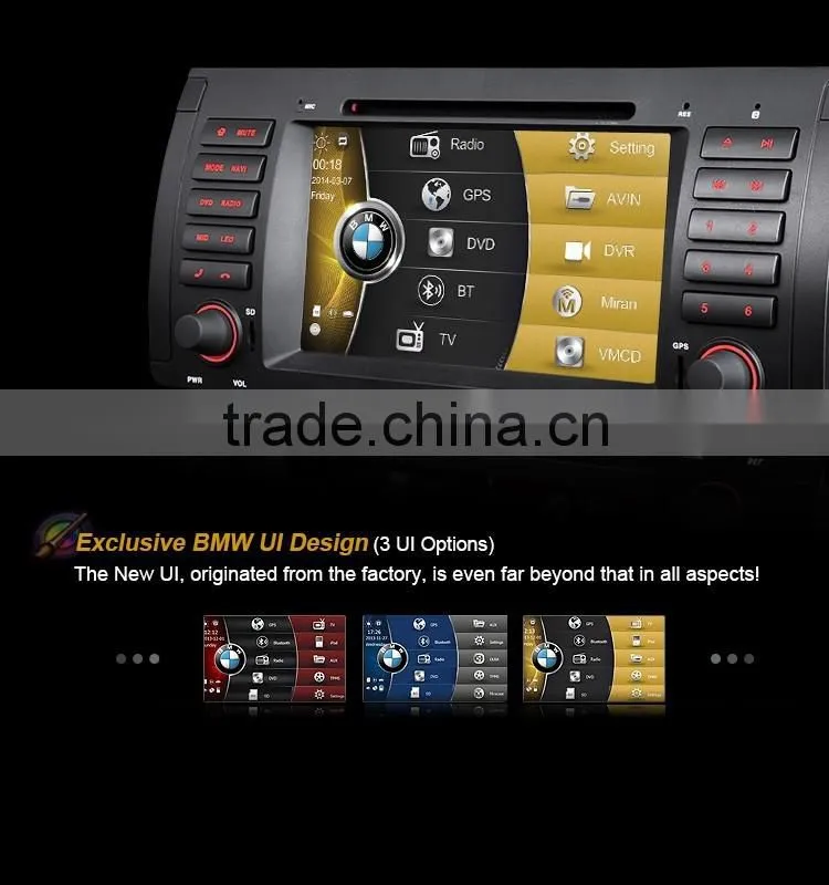 EONON D5166Z 7" Digital Touch Screen Car DVD Player with Built-in GPS For BMW E39