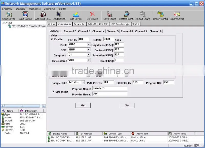 SC-4208 8in1 MPEG-2 Encoder DVB-T Modulator