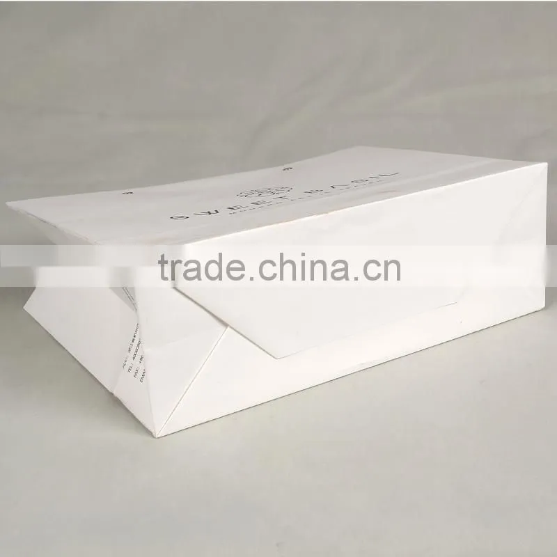 Recyclable medium hand length handle specialty paper bag for shopping packaging