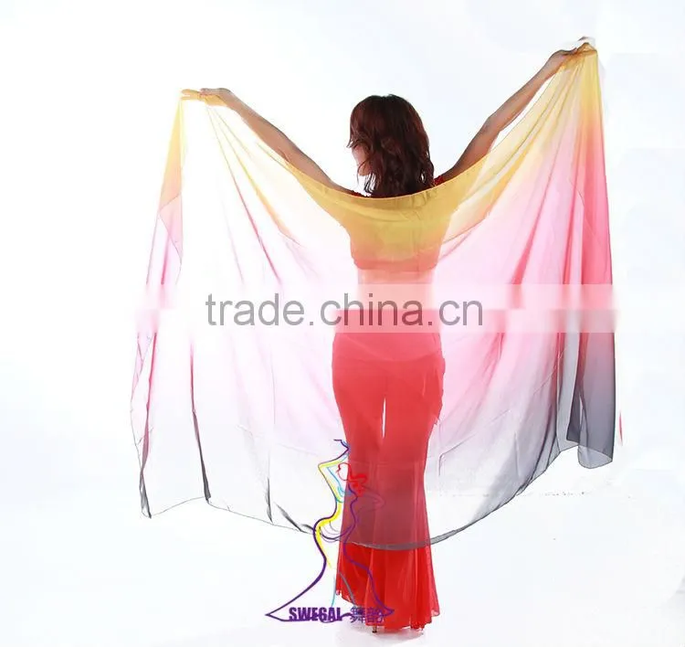 SWEGAL wholesale belly dance silk fan dance use costume many colors choose