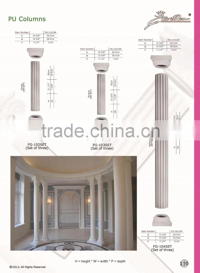 2015 High Quality Good price beautiful new modern luxury pu decorative wood moulding