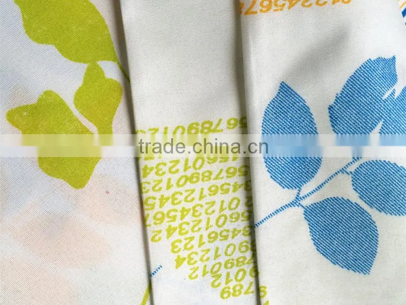 Spring leaf print fabric micro fiber peach