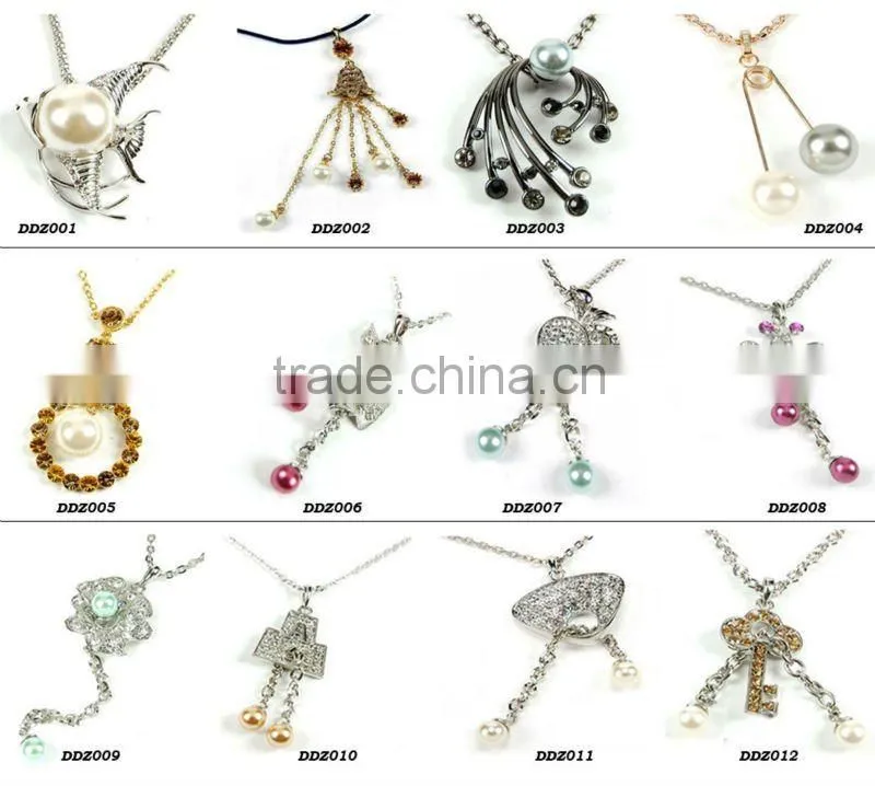 2012 Fashion Imitation Jewelry Blue Rhinestone Crystal Necklace,Rhinestone Necklace