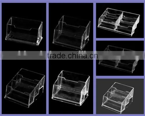 Customized clear acrylic box design name card rack