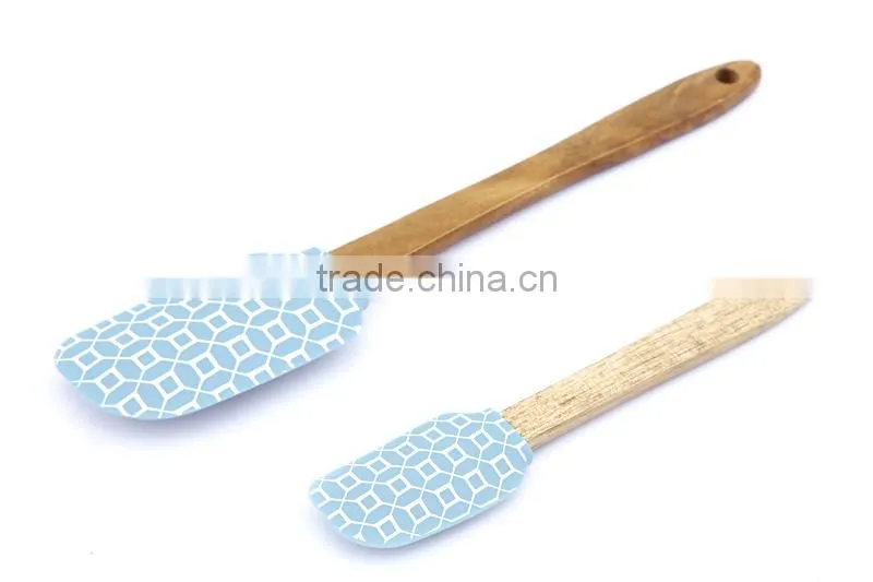 New product wood handle silcone spatula