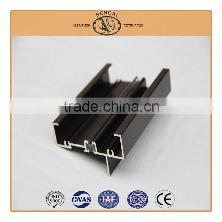 Powder Coated Finish Aluminum Thermal Break Profile Extruded for Windows and Doors