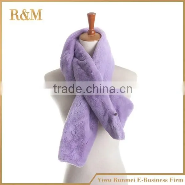 High-end Lady Elastic Fake Fur Scarf