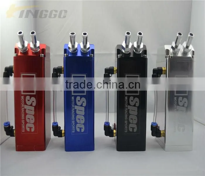 Aluminum Outlet 10mm Racing Oil Catch Can Universal Spec Square Oil Catch Tank