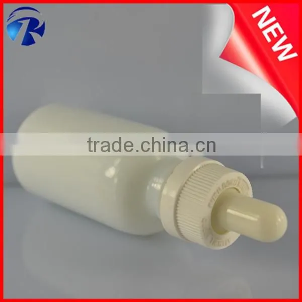 5ml,10ml,15ml,20ml,30ml,50ml,100ml e liquid bottle/White porcelain glass dropper bottles essential oil with childproof cap