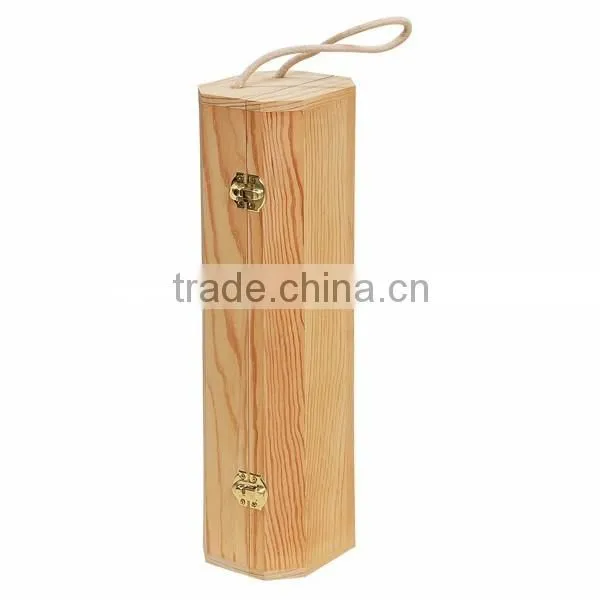 Trade assurance Ecofriendly pine wood custom wooden wine gift box for sale