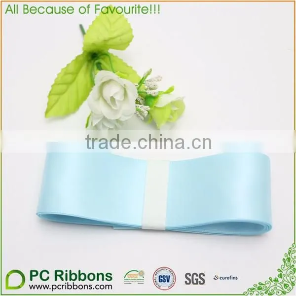 baby blue 1.5 inch double faced satin ribbons