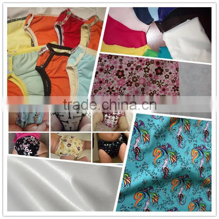 PUL Waterproof Fabric For Cloth Diapers/ Cloth Nappy/Nursing Pads/Wet Bags