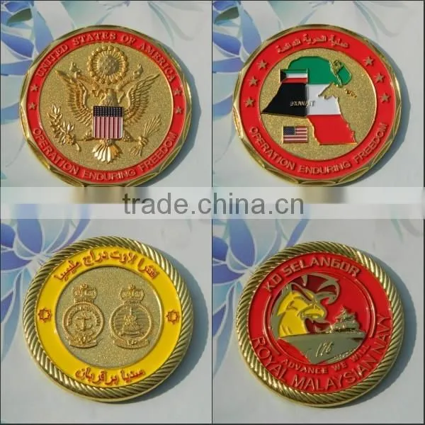 Quality custom double sided gold ngc promotional coin