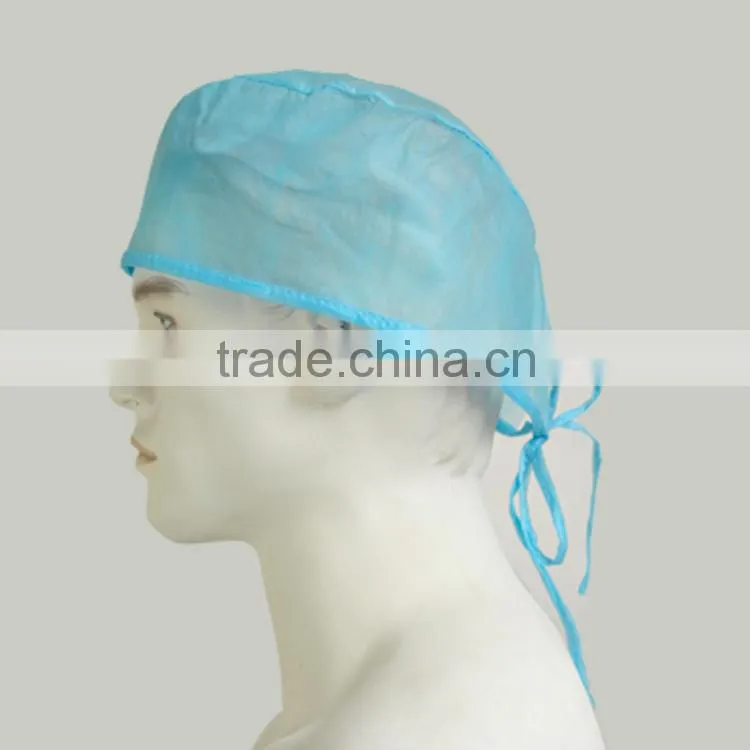 colorful Disposable round cap medical surgical non woven head cover cap