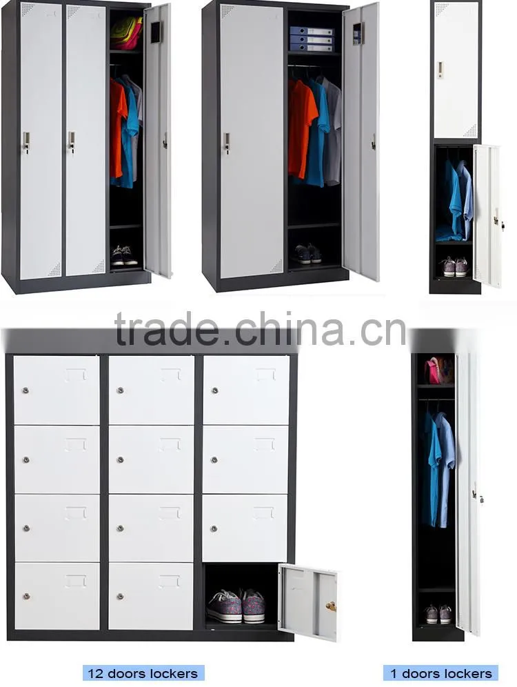 Office Furniture Metal Steel Metal Wardrobe Sliding Door Wheels