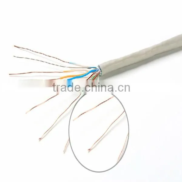 OEM CAT5E FTP Cable, Shielded Network Cable, Aluminum Mylar Shied Structure