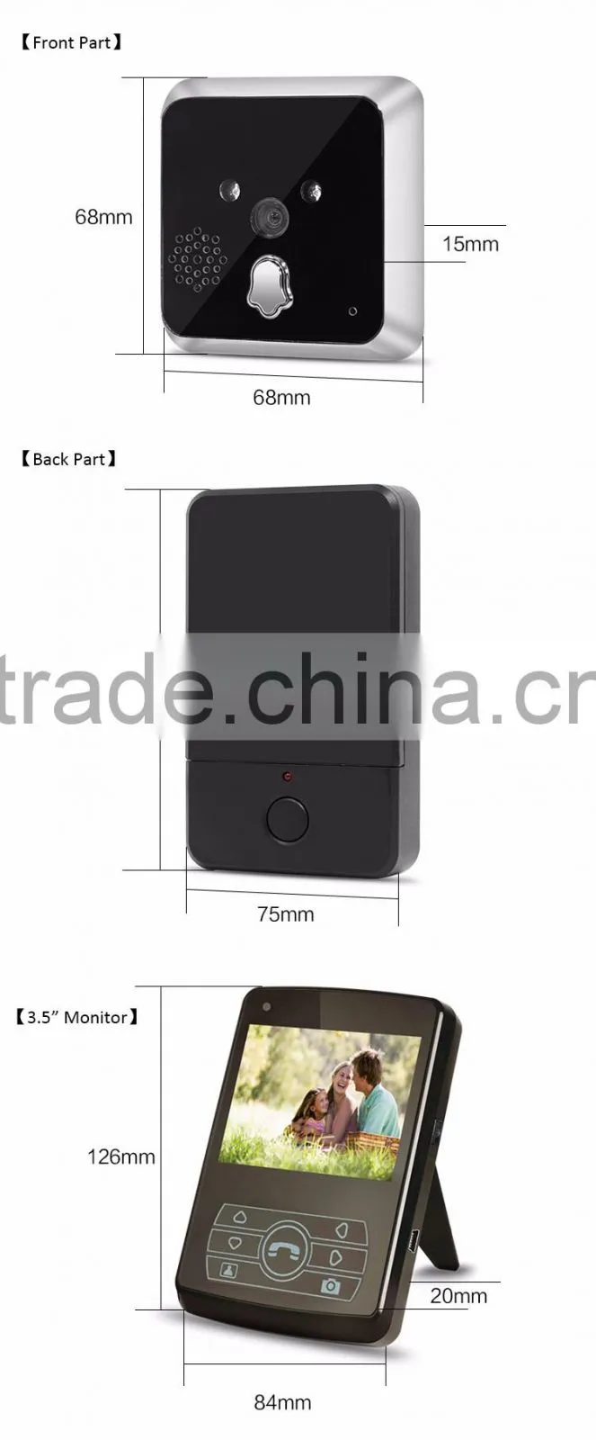 Home Security Remote Unlock 2.4GHz Video Wireless Digital Door Viewer