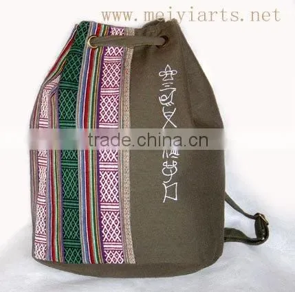 yunnan handmade customs craft cotton backpack women's bag NO.111-04