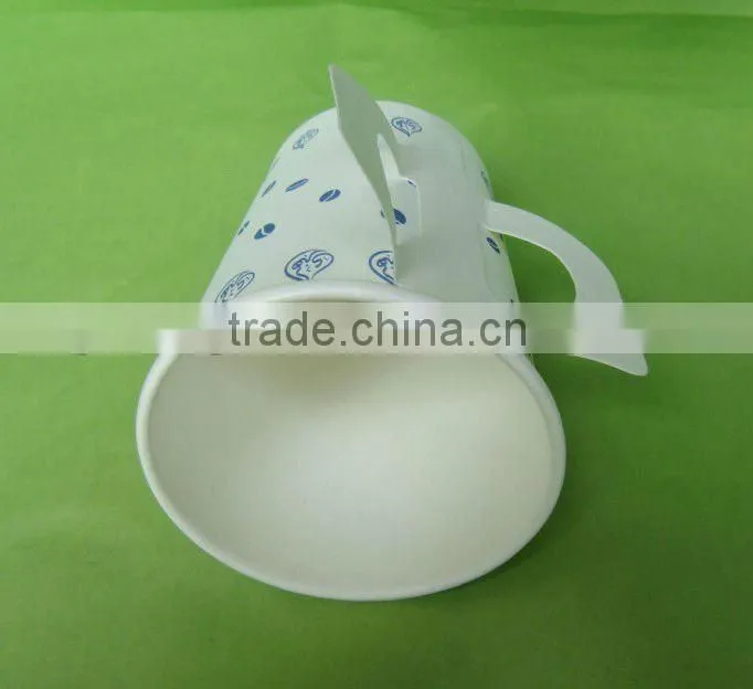 2013 disposable paper cup with handle for hot drinks