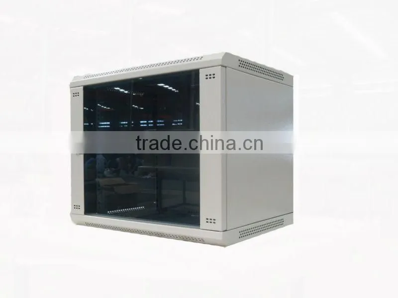 FY-WMG 19'' Wall Mount Cabinet Enclosure IT Server Data Network Rack Glass Door Locking