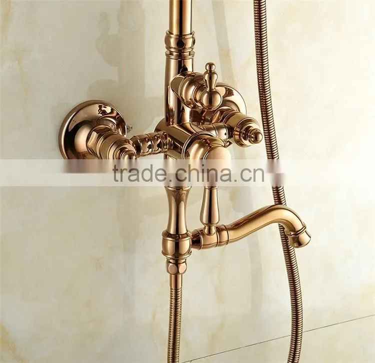 High Quality modern bathroom shower set,gold shower mixer set