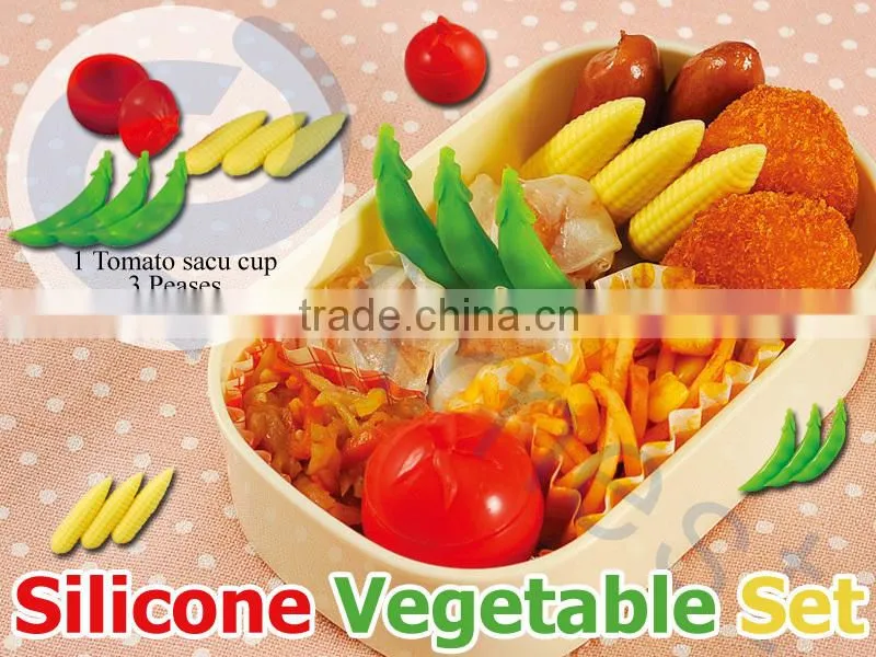 creative kitchen tools accessories silicone products dummy food partition leaves lunch bento box 75936