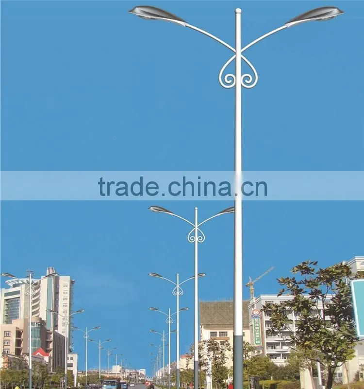 Double arm street light Manufacturer integrated outdoor lighting pole