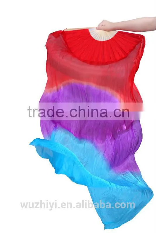 Silk Chinese Fan Dance Fans , Belly Dance Silk Fan , Hand Fans for Dance
