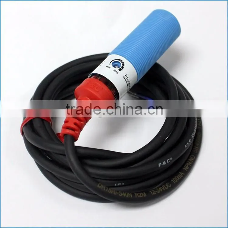 M18 NPN NO Through-beam waterpoof photoelectric sensor with CE