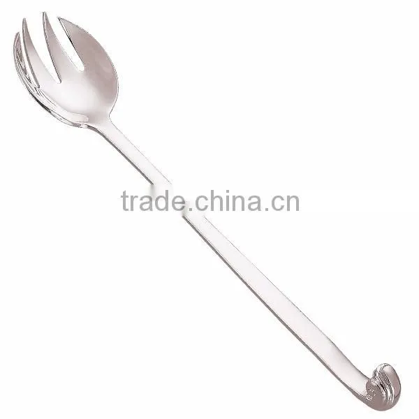 Solid sterling silver fork meat fork serving fork service fork serve fork Mirror Finish serveware for holiday dinner