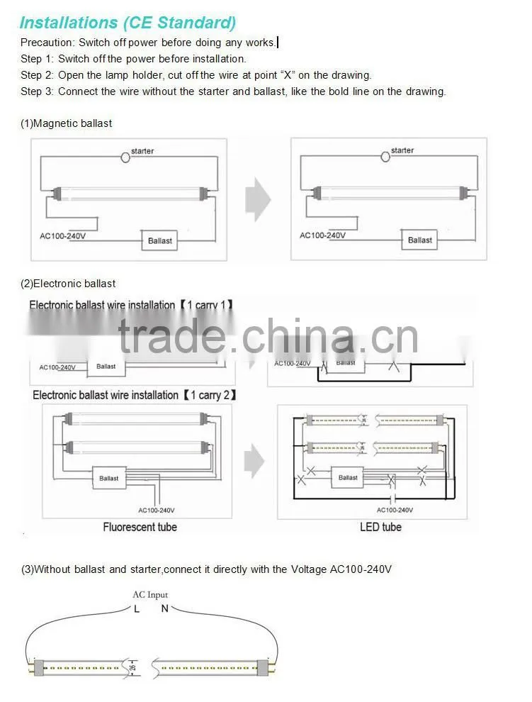 t8 led tube8 school light