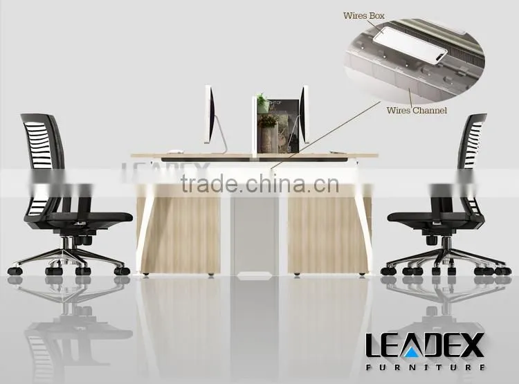 Modern wooden open 4 person modular cubicle modern office workstations