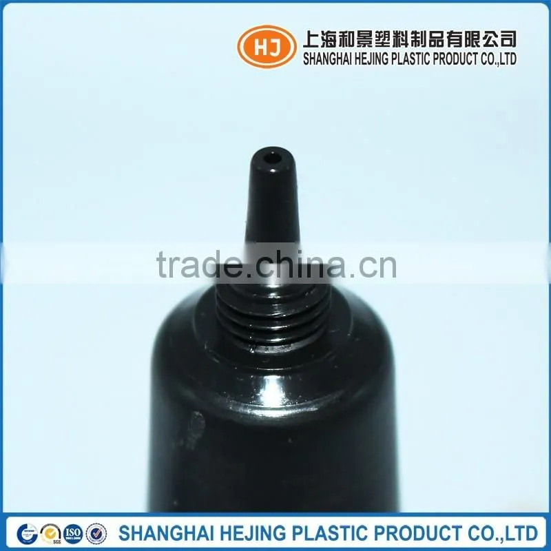 Custom cosmetic matte black pe plastic tube packaging for eye cream