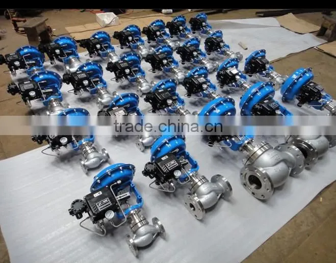 pneumatic actuator control valve DN50, PN40, with flanges.