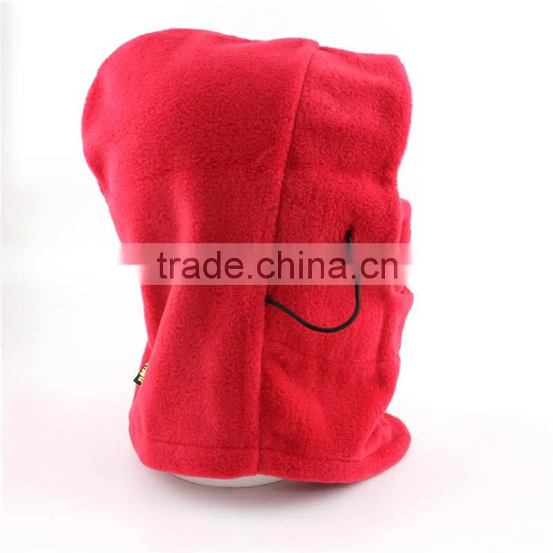 Warm red fleece face mask animal balaclava