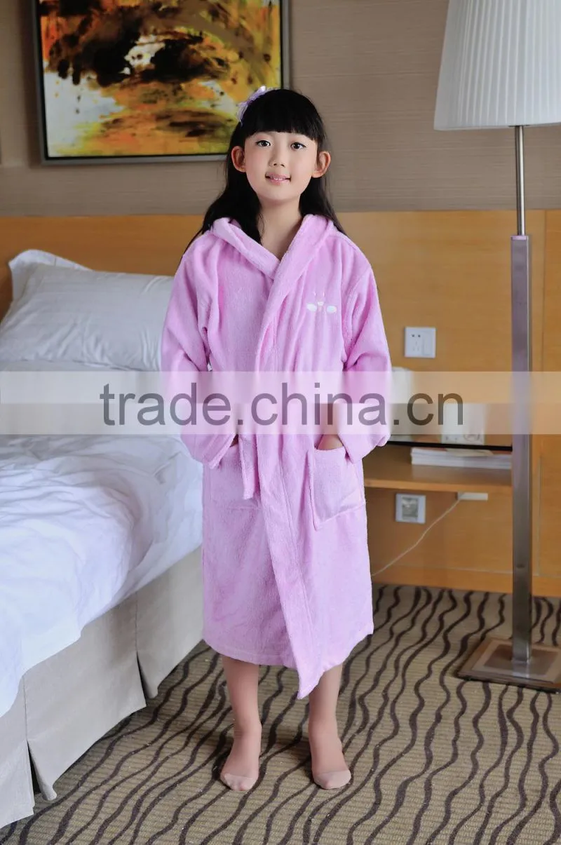 High Grade children bathrobe with hat