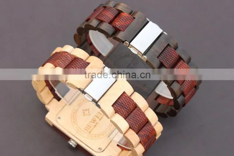 Mixed color Wristwatch Wooden Water Resistant Wooden WristWatch Women Men Wristwatch Wooden