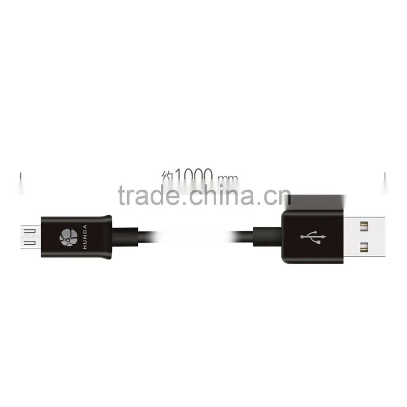 quick charging pure copper wire sync micro usb cable black for Android digital devices
