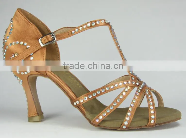 Suphini Spain Hot Sale Latin Ballroom Dance Shoes With Crystal
