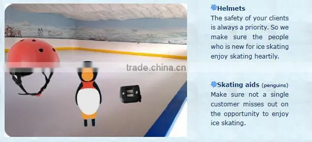 PE board ice rink barrier for sports arena system