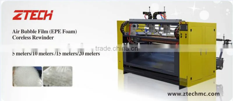 Ztech Brand 2016 Hot Selling Coreless Adhesive Tape Rewinder Machine
