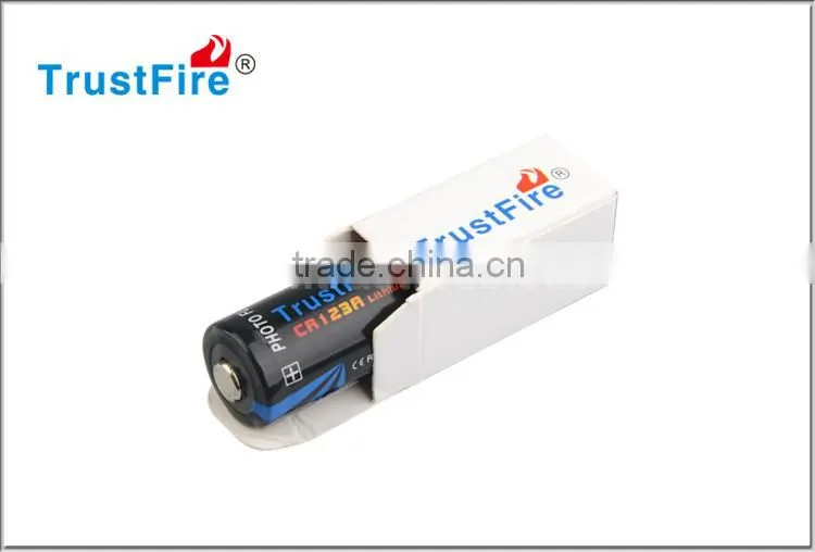 Trustfire lithium battery CR123A disposable batteries ,Li-ion Non-Rechargeable 1300mah li-ion Batteries made in China