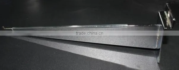 Chrome shelf bracket for wall slats