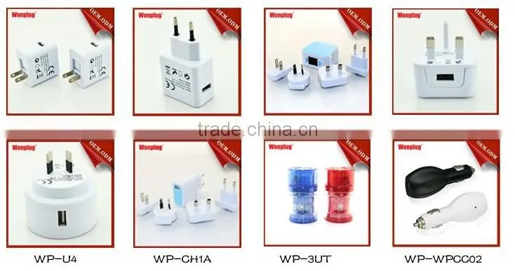 CE ROHS Active Usb Universal Travel Adapter With Usb Charger For UK