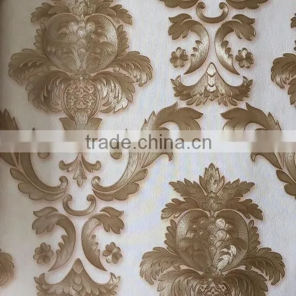 construction material luxury flower vinyl wallpaper
